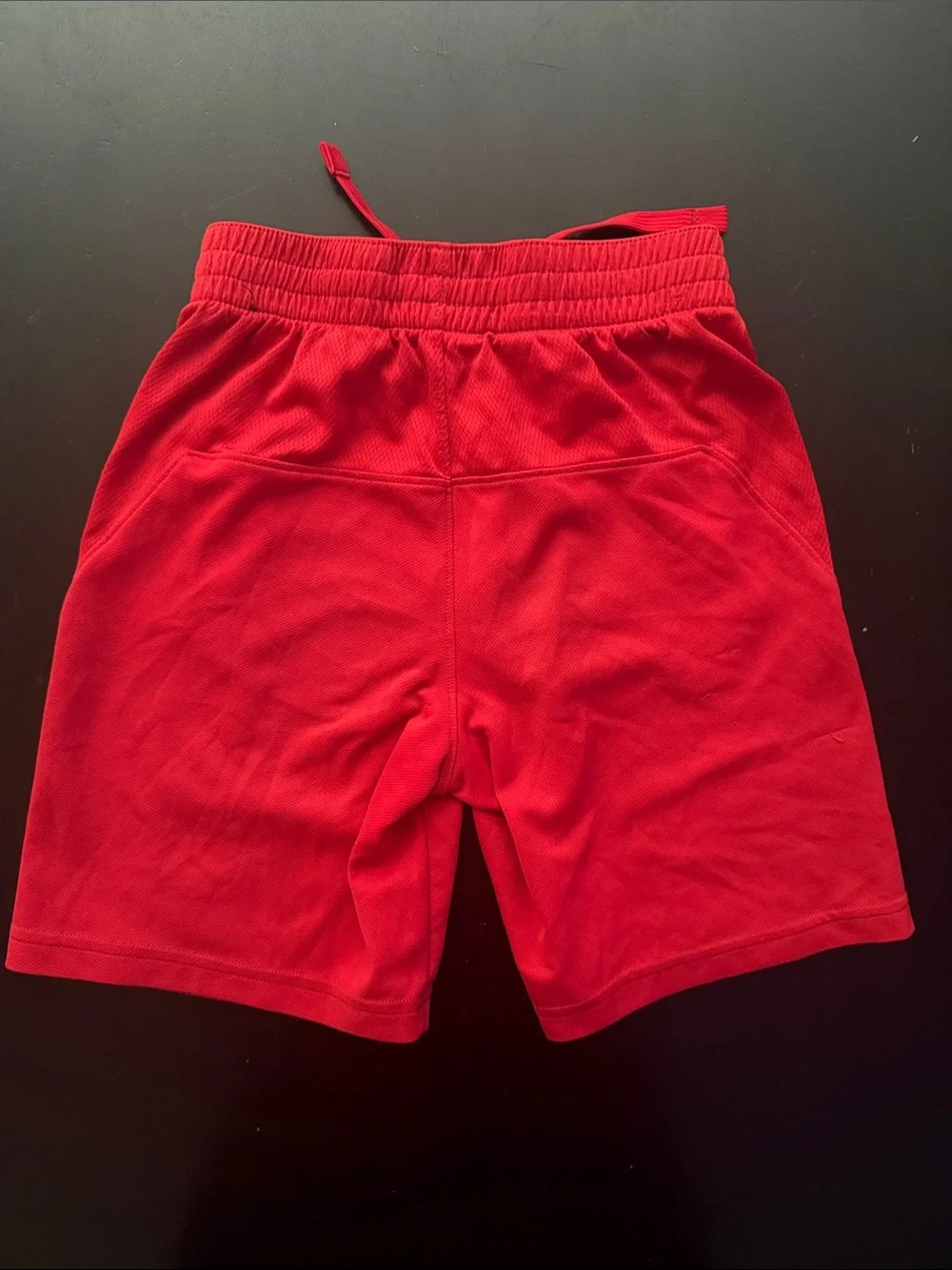 Nike Red Boys' Athletic Shorts with Black Logo